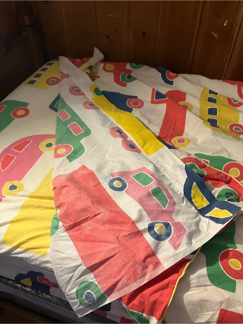 marimekko Bo Boo Dan Rivers Vintage 70s/80s Sheets Duvet Pillowcase Cars & Truck
